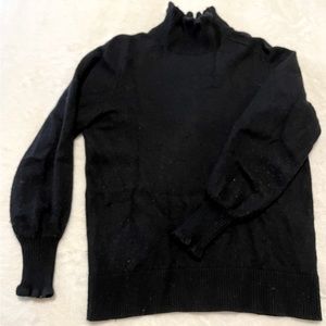Rebecca Taylor black turtleneck (scalloped)